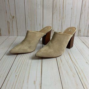 Joe's Jeans Lydia Nude high heel Mule in sand Shoe Size: 8